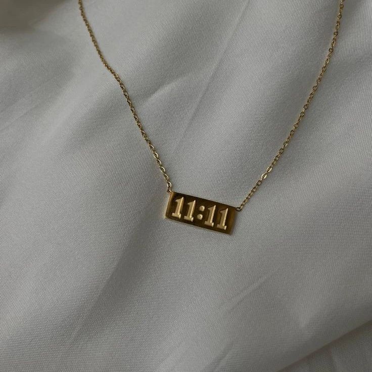 Anti tarnish trendy 11:11 chain necklace