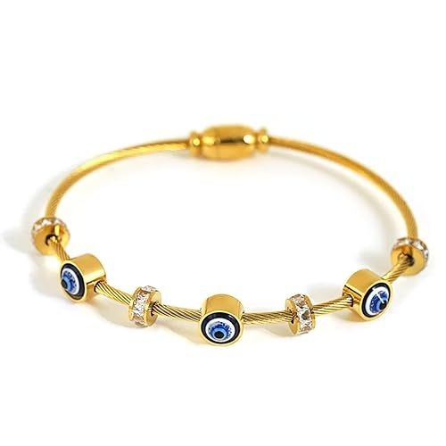 Anti tarnish trendy evil eye kada