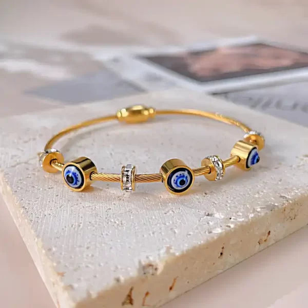Anti tarnish trendy evil eye kada