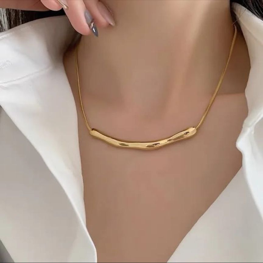 Anti tarnish thick chain necklace