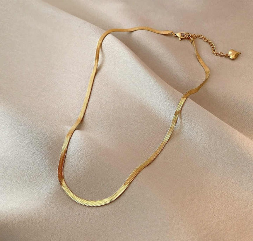 Gold Flat Snake Chain