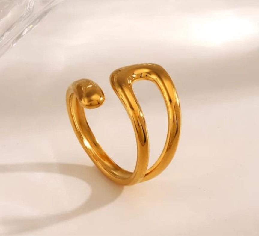 Hollow Cross Opening Ring