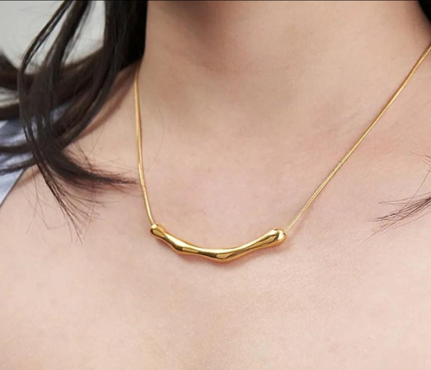 Anti tarnish thick chain necklace