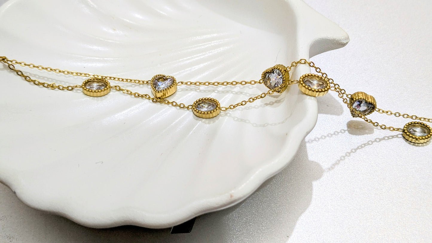 Heart charm bracelet