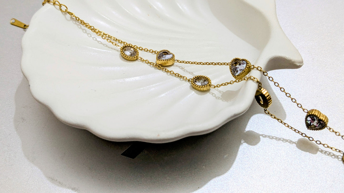 Heart charm bracelet