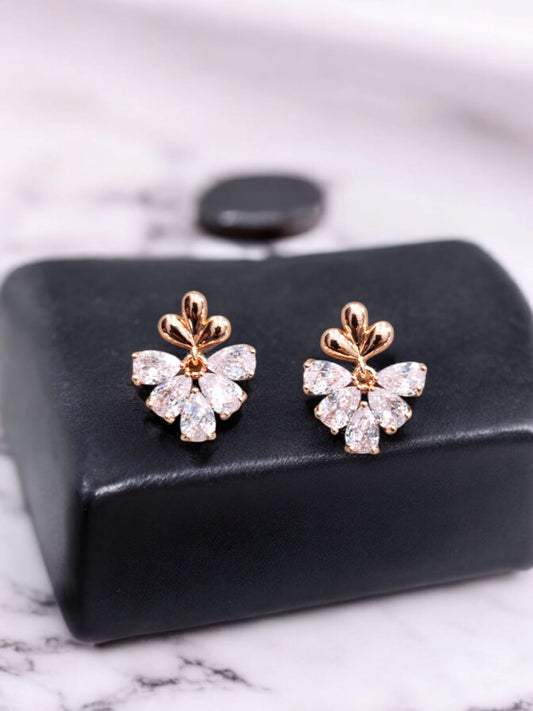 Anti tarnish unique rose gold earing