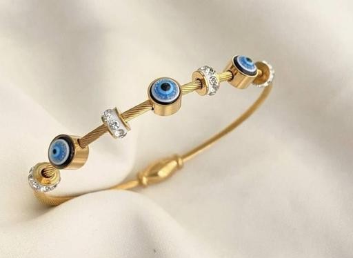 Anti tarnish trendy evil eye kada
